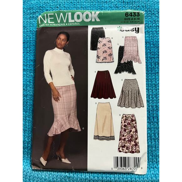 Simplicity 6433 Sewing pattern skirt mermaid A line straight size 8-18 - Picture 1 of 4